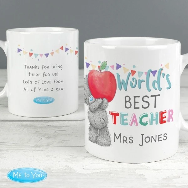 Personalised Me To You World's Best Teacher Mug 4 Personalised Me To You World's Best Teacher Mug - Image 4