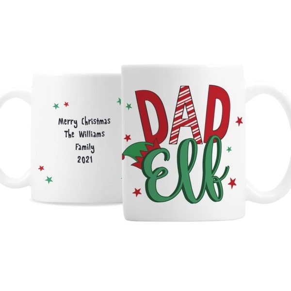 Personalised Dad Elf Mug 3 Personalised Dad Elf Mug - Image 3