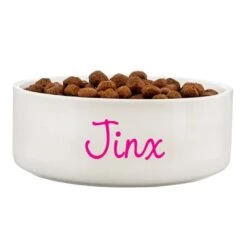 Personalised Pink Name 14cm Medium Pet Bowl -PERSONALISE STORE p0805m83 4