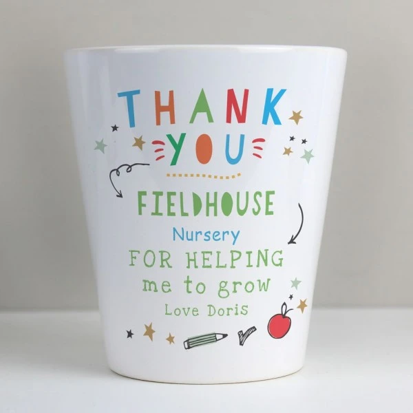 Personalised Thank You Teacher Plant Pot 2 Personalised Thank You Teacher Plant Pot - Image 2