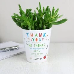 Personalised Thank You Teacher Plant Pot 8 Personalised Thank You Teacher Plant Pot -PERSONALISE STORE p0805m90 2