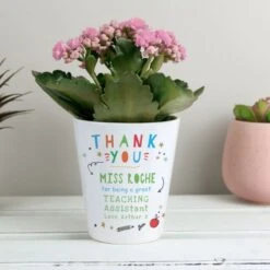 Personalised Thank You Teacher Plant Pot 9 Personalised Thank You Teacher Plant Pot -PERSONALISE STORE p0805m90 3