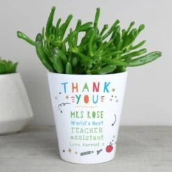 Personalised Thank You Teacher Plant Pot 11 Personalised Thank You Teacher Plant Pot -PERSONALISE STORE p0805m90 5