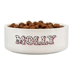 Personalised Pink Spots Name 14cm Medium Pet Bowl 7 Personalised Pink Spots Name 14cm Medium Pet Bowl -PERSONALISE STORE p0805m96 3