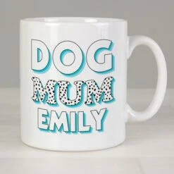 Personalised Dog Mum Blue Spots Mug -PERSONALISE STORE p0805m97 2
