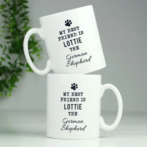 Personalised Paw Print Dog Breed Mug 2 Personalised Paw Print Dog Breed Mug - Image 2