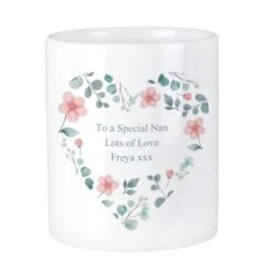 Personalised Floral Heart Ceramic Storage Pot 12 Personalised Floral Heart Ceramic Storage Pot -PERSONALISE STORE p0805n29 4