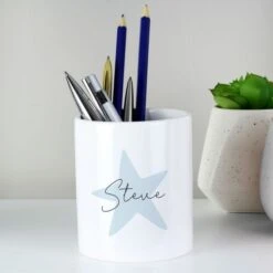 Personalised Blue Star Ceramic Storage Pot -PERSONALISE STORE p0805n30 3