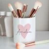 Personalised Pink Heart Ceramic Storage Pot
