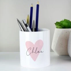 Personalised Pink Heart Ceramic Storage Pot -PERSONALISE STORE p0805n31 2