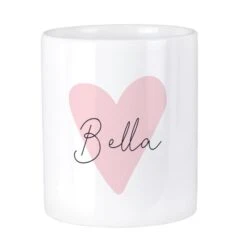 Personalised Pink Heart Ceramic Storage Pot -PERSONALISE STORE p0805n31 4