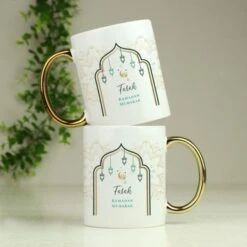 Personalised Eid And Ramadan Gold Handled Mug -PERSONALISE STORE p0805n50 6