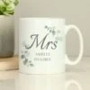 Personalised Botanical Mrs Mug