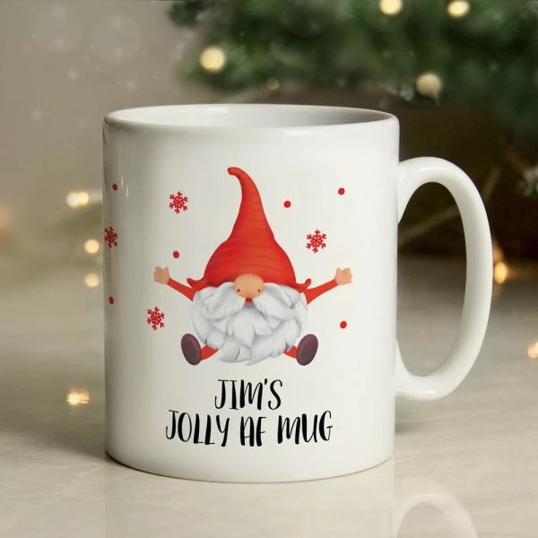 Personalised Red Gonk Christmas Mug 3 Personalised Red Gonk Christmas Mug - Image 3