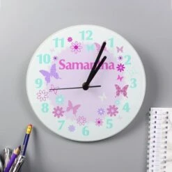 Personalised Butterfly Clock -PERSONALISE STORE p080711 2