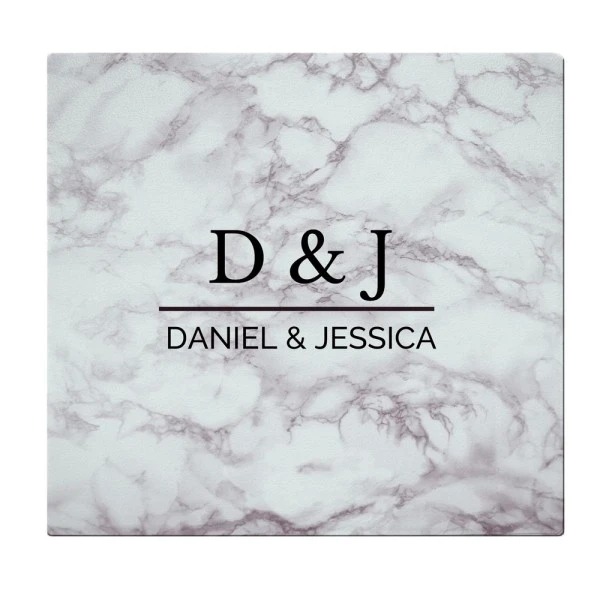 Personalised Marble Effect Glass Chopping Board/Worktop Saver 2 Personalised Marble Effect Glass Chopping Board/Worktop Saver - Image 2