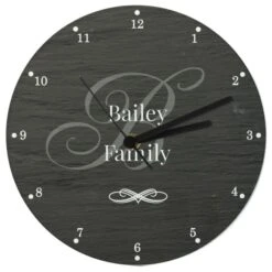Personalised Family Glass Clock -PERSONALISE STORE p080799 3