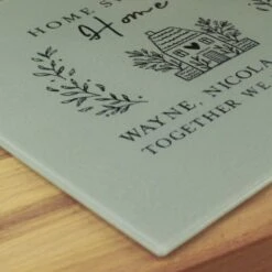 Personalised HOME Glass Chopping Board/Worktop Saver 8 Personalised HOME Glass Chopping Board/Worktop Saver -PERSONALISE STORE p080802 3