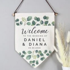 Personalised Botanical Wedding Hanging Banner 7 Personalised Botanical Wedding Hanging Banner -PERSONALISE STORE p0810a04 2