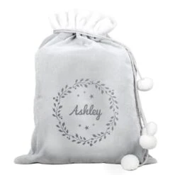 Personalised Holly Grey Christmas Sack 9 Personalised Holly Grey Christmas Sack -PERSONALISE STORE p0810a29 4