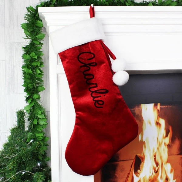 Personalised Name Only Red Stocking 2 Personalised Name Only Red Stocking - Image 2