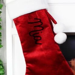 Personalised Name Only Red Stocking 7 Personalised Name Only Red Stocking -PERSONALISE STORE p0810a32 2