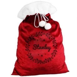 Personalised Holly Red Christmas Sack -PERSONALISE STORE p0810a33 4