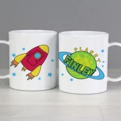 Personalised Space Plastic Mug 6 Personalised Space Plastic Mug -PERSONALISE STORE p081303 2
