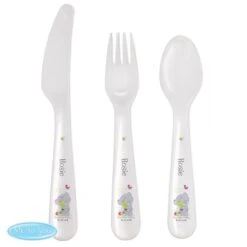 Personalised Tiny Tatty Teddy Cuddle Bug 3 Piece Plastic Cutlery Set -PERSONALISE STORE p0813a21 3