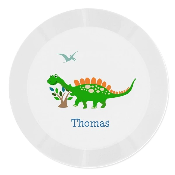 Personalised Dinosaur Plastic Plate 2 Personalised Dinosaur Plastic Plate - Image 2