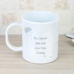 Personalised Hessian Elephant Plastic Mug -PERSONALISE STORE p0813a32 3