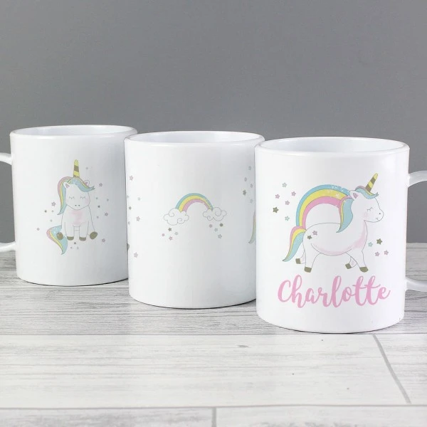 Personalised Baby Unicorn Plastic Mug 3 Personalised Baby Unicorn Plastic Mug - Image 3
