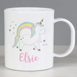 Personalised Baby Unicorn Plastic Mug 10 Personalised Baby Unicorn Plastic Mug -PERSONALISE STORE p0813a46 3