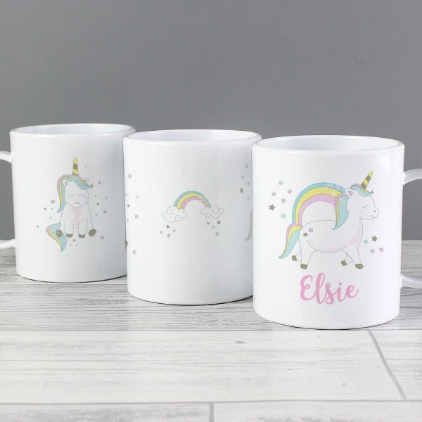 Personalised Baby Unicorn Plastic Mug 5 Personalised Baby Unicorn Plastic Mug - Image 5