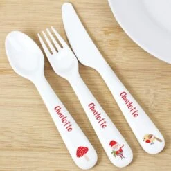Personalised Christmas Toadstool Santa 3 Piece Plastic Cutlery Set 8 Personalised Christmas Toadstool Santa 3 Piece Plastic Cutlery Set -PERSONALISE STORE p0813a68 3