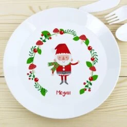 Personalised Christmas Toadstool Santa Plastic Plate 7 Personalised Christmas Toadstool Santa Plastic Plate -PERSONALISE STORE p0813a69 2