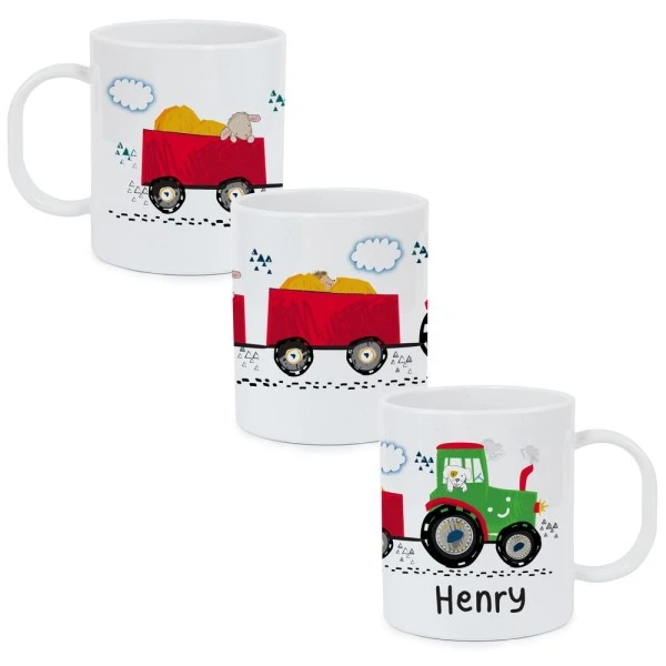 Personalised Tractor Plastic Mug 2 Personalised Tractor Plastic Mug - Image 2