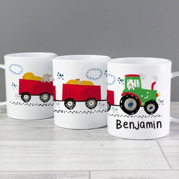 Personalised Tractor Plastic Mug 4 Personalised Tractor Plastic Mug - Image 4