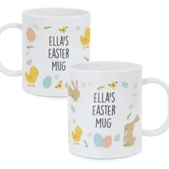 Personalised Easter Bunny & Chick Plastic Mug -PERSONALISE STORE p0813b27 4
