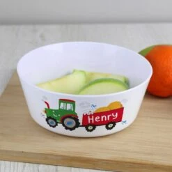 Personalised Tractor Plastic Bowl 7 Personalised Tractor Plastic Bowl -PERSONALISE STORE p0813b31 2