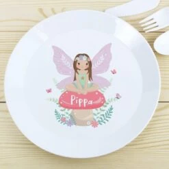 Personalised Toadstool Fairy Plastic Plate -PERSONALISE STORE p0813b34 2