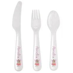 Personalised Toadstool Fairy Plastic Cutlery -PERSONALISE STORE p0813b36 3