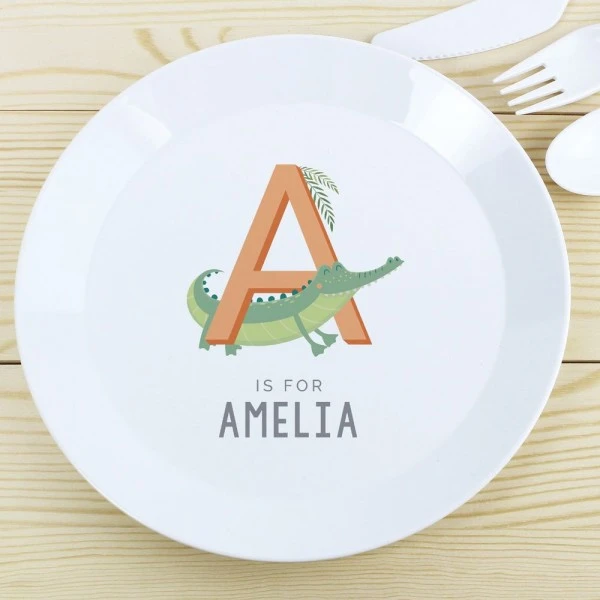 Personalised Animal Alphabet Plastic Plate 2 Personalised Animal Alphabet Plastic Plate - Image 2