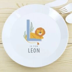 Personalised Animal Alphabet Plastic Plate 9 Personalised Animal Alphabet Plastic Plate -PERSONALISE STORE p0813b46 2