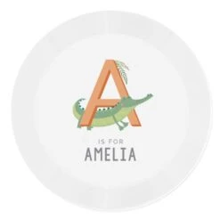 Personalised Animal Alphabet Plastic Plate 11 Personalised Animal Alphabet Plastic Plate -PERSONALISE STORE p0813b46 4