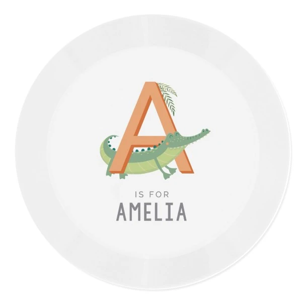 Personalised Animal Alphabet Plastic Plate 5 Personalised Animal Alphabet Plastic Plate - Image 5