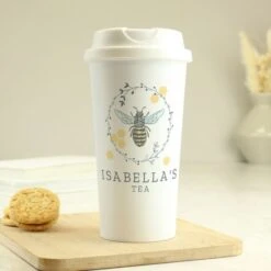 Personalised Bee Insulated Travel Cup -PERSONALISE STORE p0813b98 5