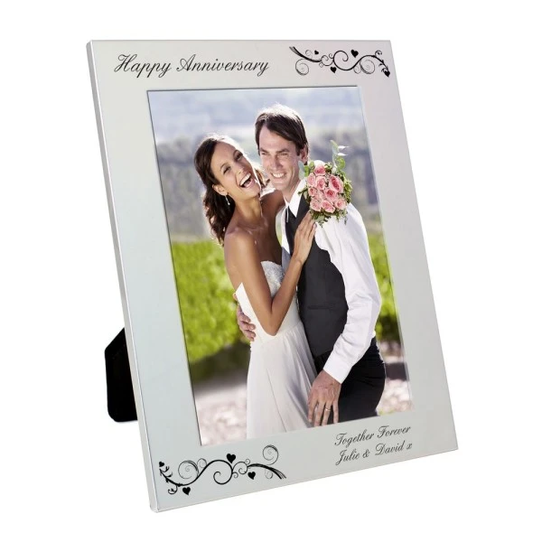 Personalised Silver 5x7 Black Swirl Photo Frame 4 Personalised Silver 5x7 Black Swirl Photo Frame - Image 4