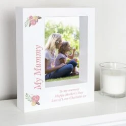 Personalised Floral 5x7 Box Photo Frame -PERSONALISE STORE p100479 2