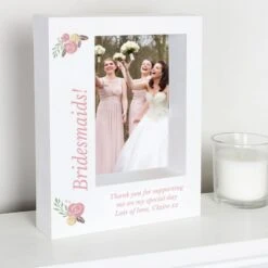 Personalised Floral 5x7 Box Photo Frame -PERSONALISE STORE p100479 3